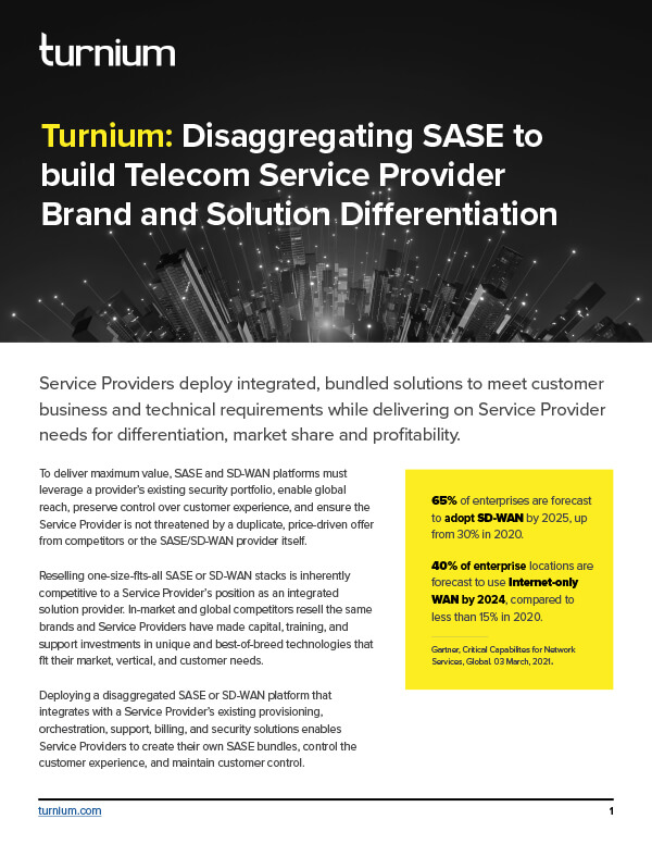Disaggregated SD-WAN for Service Providers​
