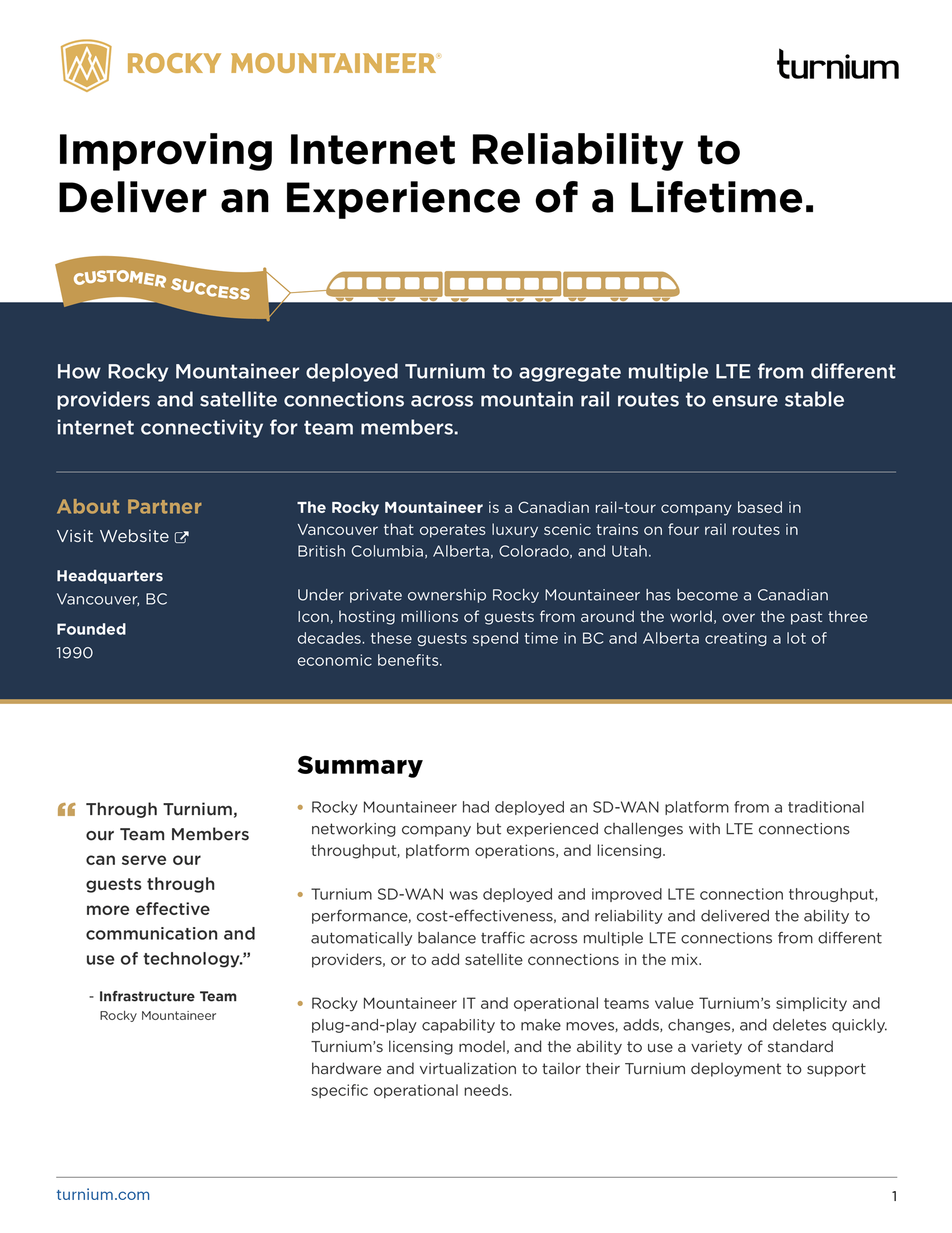 Rocky Mountaineer Success Story